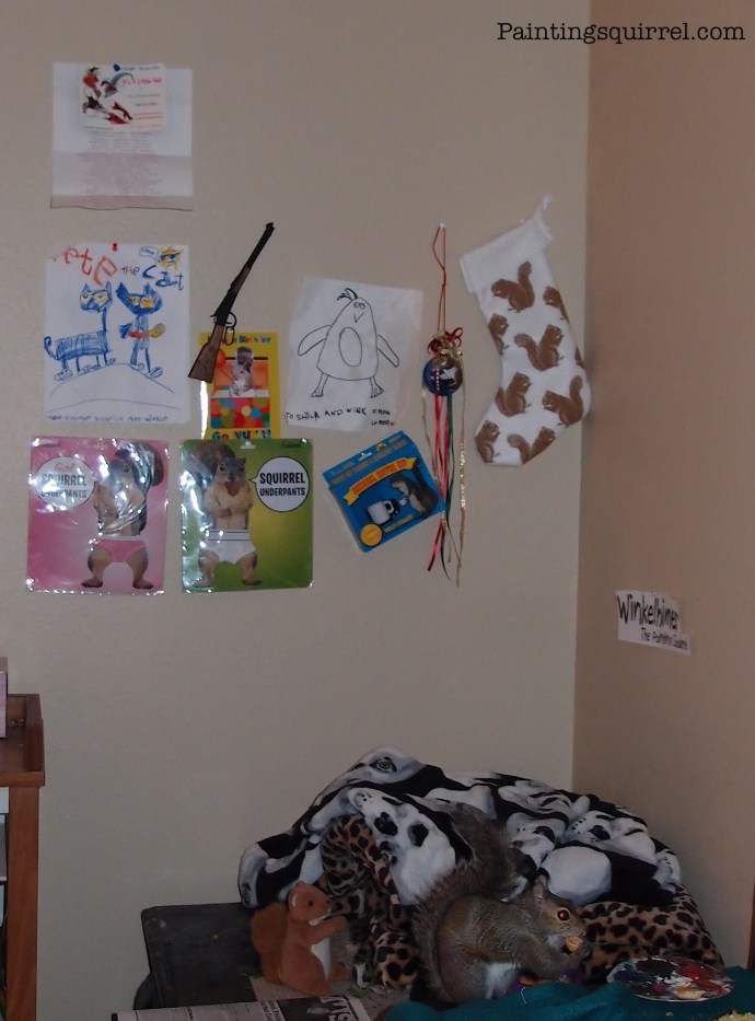 Me in front of my gift wall.