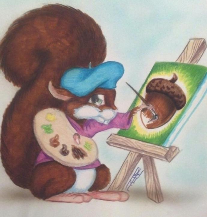 Painting of Me Painting by Dwayne Lukasik